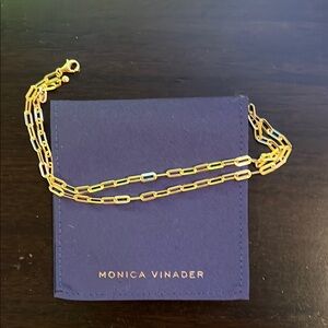 Monica Vinader Paper Clip Necklace 20 inches.